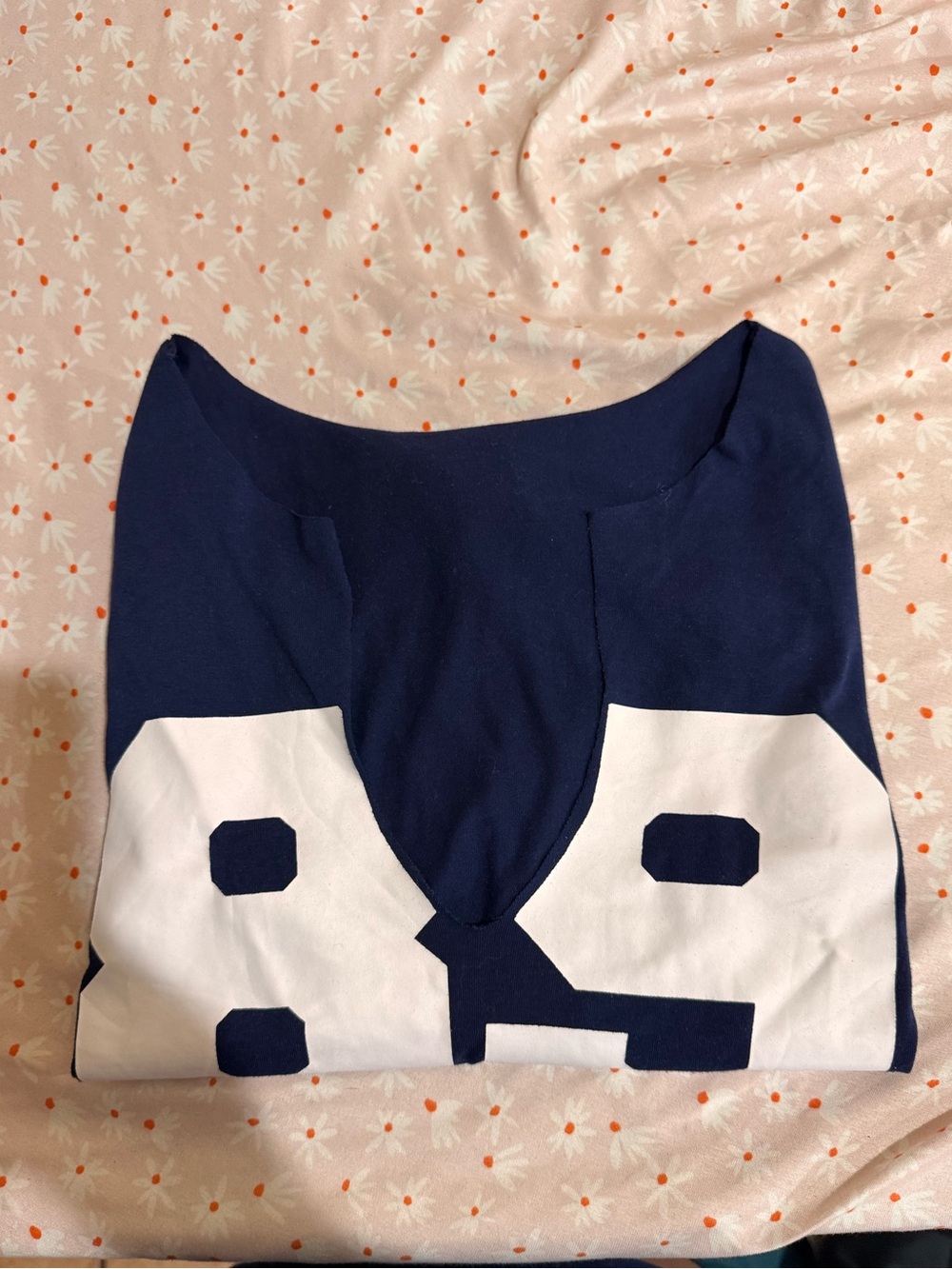 Navy and White Number Print Women's Skirt